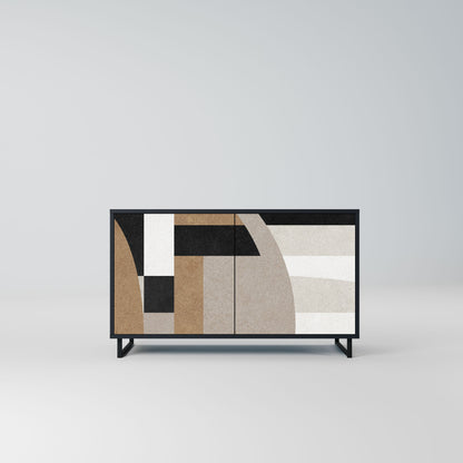 Credenza DELICATE MEMENTO a 2 ante in finitura nera