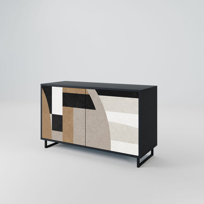 Credenza DELICATE MEMENTO a 2 ante in finitura nera