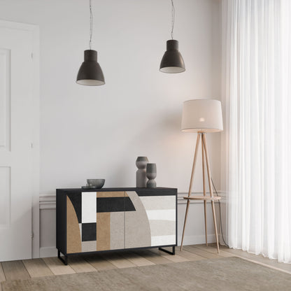 Credenza DELICATE MEMENTO a 2 ante in finitura nera