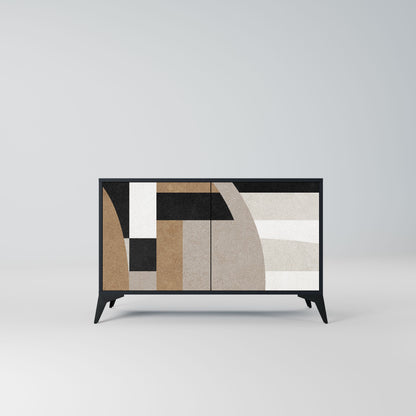 Credenza DELICATE MEMENTO a 2 ante in finitura nera