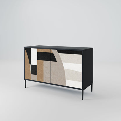Credenza DELICATE MEMENTO a 2 ante in finitura nera