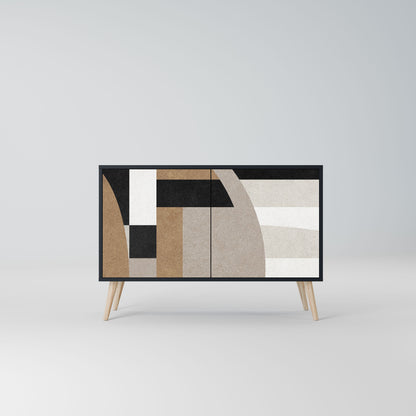 Credenza DELICATE MEMENTO a 2 ante in finitura nera