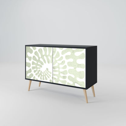 Credenza HELIX DANCE a 2 ante in finitura nera