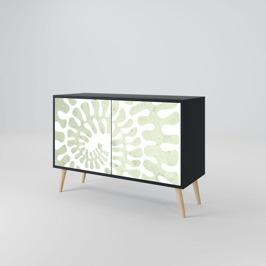 Credenza HELIX DANCE a 2 ante in finitura nera