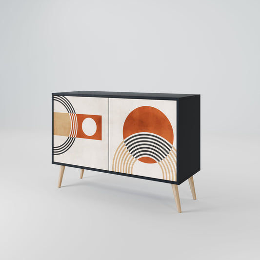 Credenza SPACE AROUND a 2 ante in finitura nera