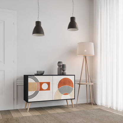 Credenza SPACE AROUND a 2 ante in finitura nera