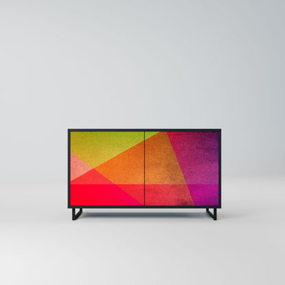 Credenza VIVID GEOMETRY a 2 ante in finitura nera