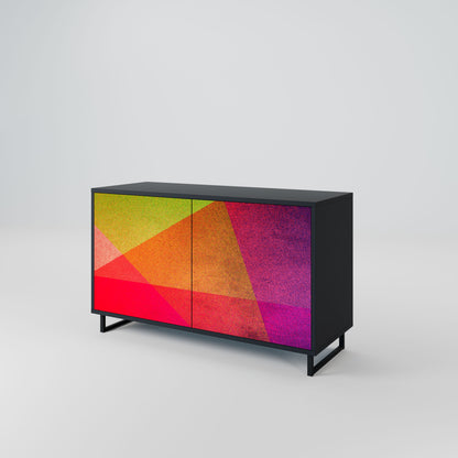 Credenza VIVID GEOMETRY a 2 ante in finitura nera