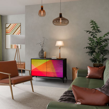 Credenza VIVID GEOMETRY a 2 ante in finitura nera