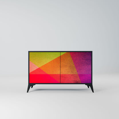 Credenza VIVID GEOMETRY a 2 ante in finitura nera
