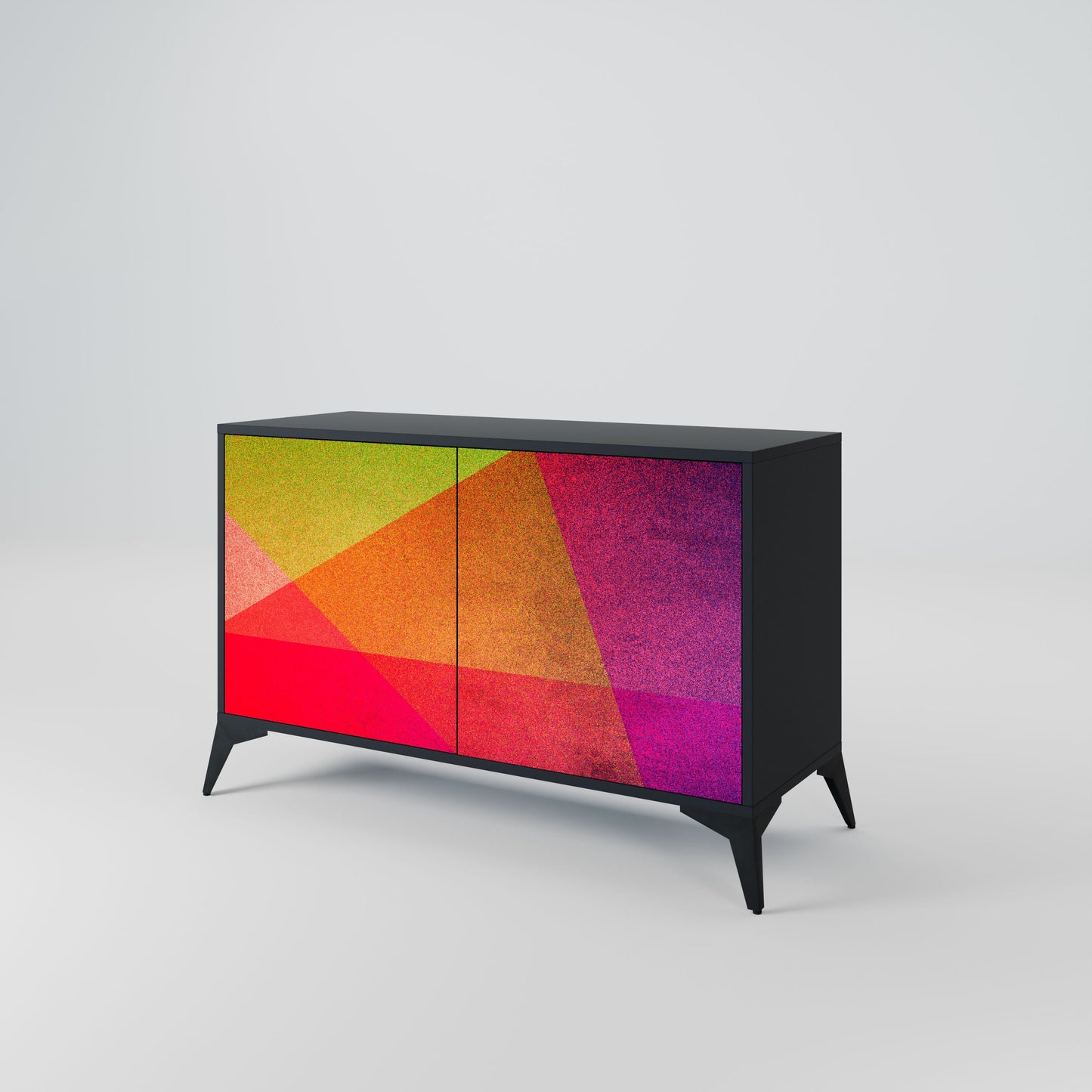 Credenza VIVID GEOMETRY a 2 ante in finitura nera