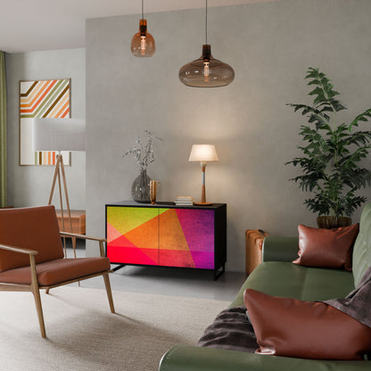 Credenza VIVID GEOMETRY a 2 ante in finitura nera