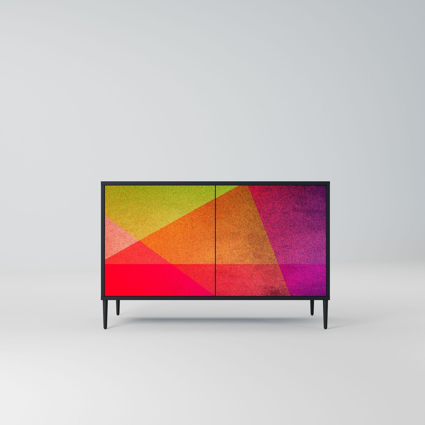 Credenza VIVID GEOMETRY a 2 ante in finitura nera