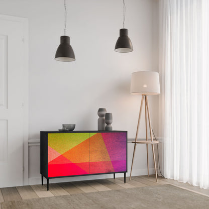 Credenza VIVID GEOMETRY a 2 ante in finitura nera