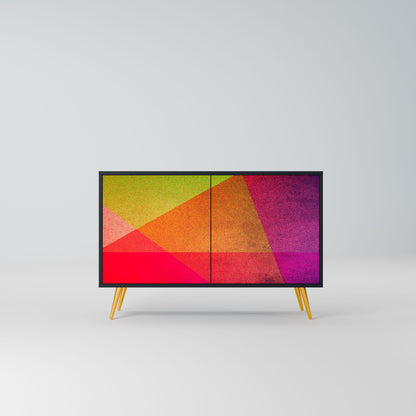 Credenza VIVID GEOMETRY a 2 ante in finitura nera