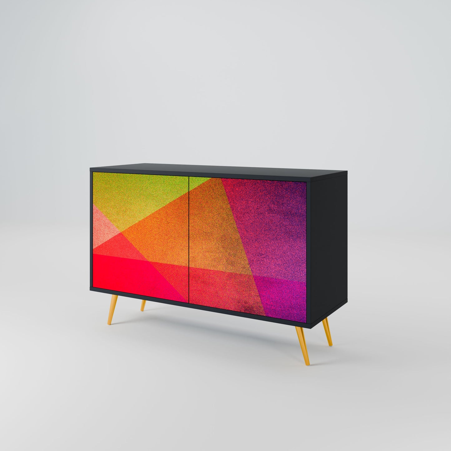 Credenza VIVID GEOMETRY a 2 ante in finitura nera