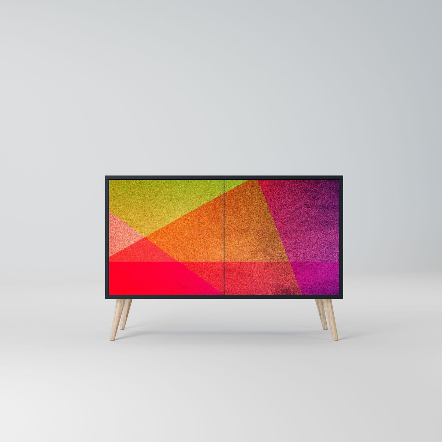 Credenza VIVID GEOMETRY a 2 ante in finitura nera