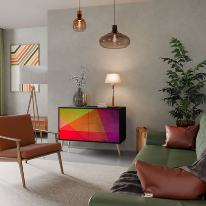 Credenza VIVID GEOMETRY a 2 ante in finitura nera
