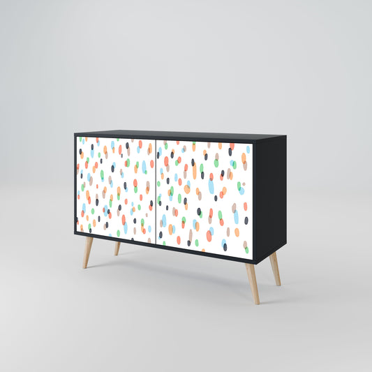 Credenza ENERGETIC SPOT a 2 ante in finitura nera