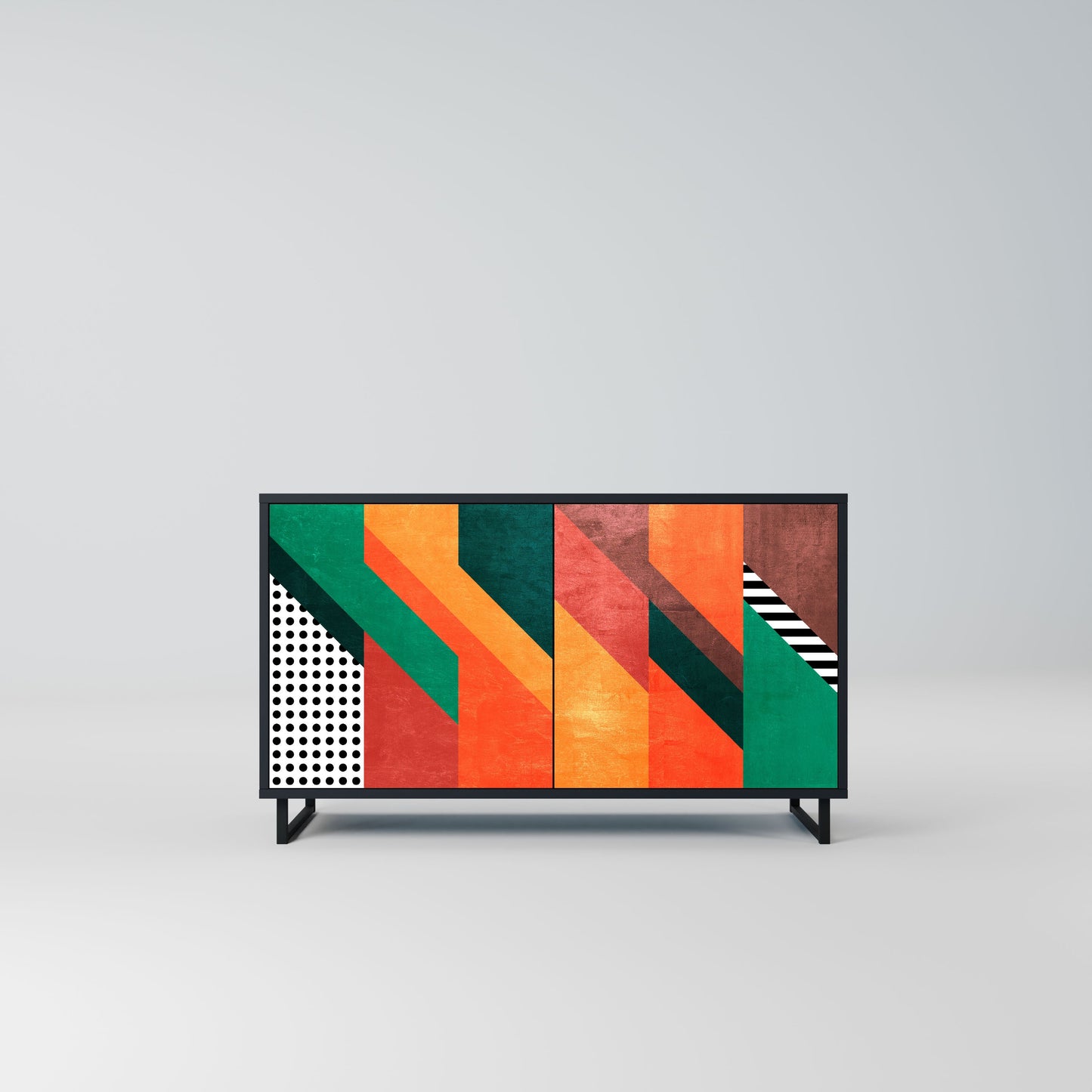 Credenza MAKESHIFT ARTISTRY a 2 ante con finitura nera