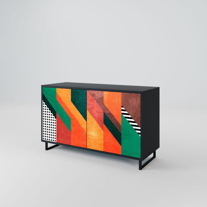Credenza MAKESHIFT ARTISTRY a 2 ante con finitura nera