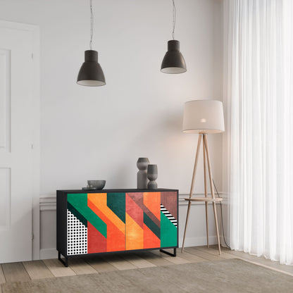 Credenza MAKESHIFT ARTISTRY a 2 ante con finitura nera