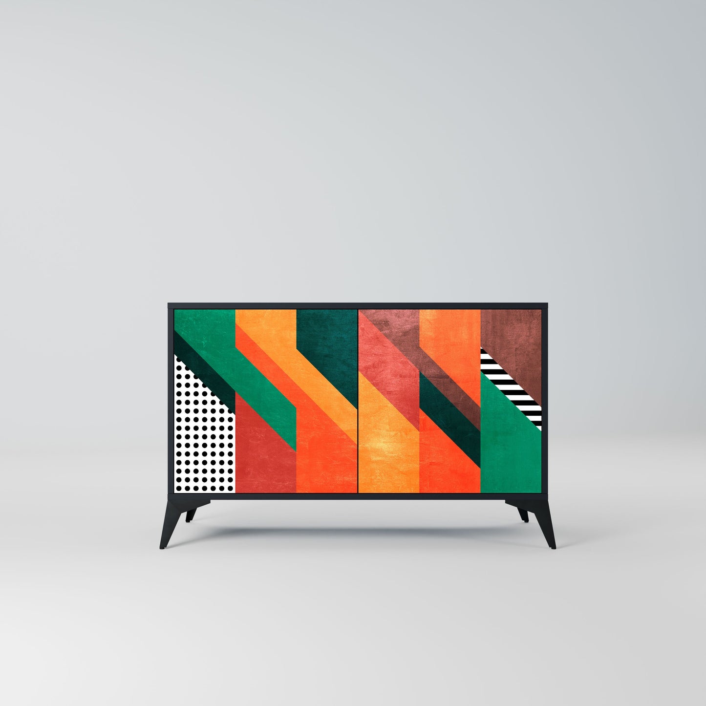 Credenza MAKESHIFT ARTISTRY a 2 ante con finitura nera