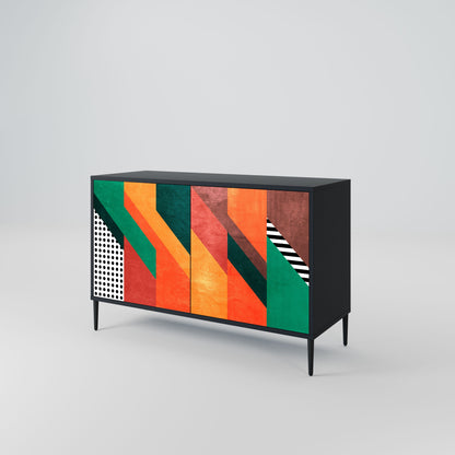 Credenza MAKESHIFT ARTISTRY a 2 ante con finitura nera