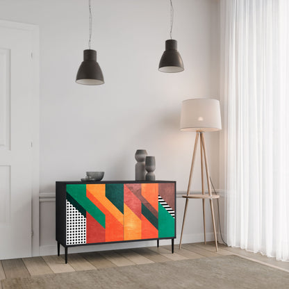 Credenza MAKESHIFT ARTISTRY a 2 ante con finitura nera