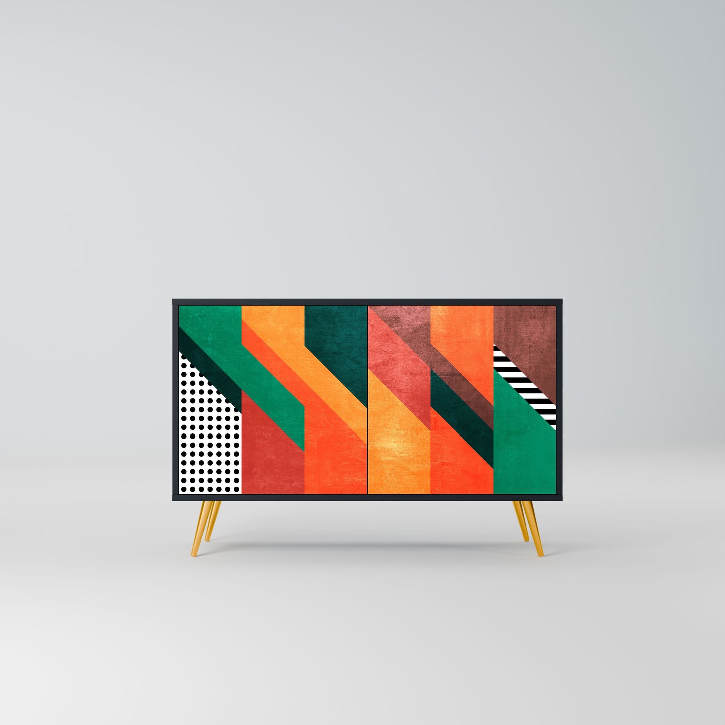 Credenza MAKESHIFT ARTISTRY a 2 ante con finitura nera