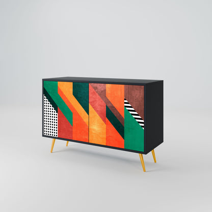 Credenza MAKESHIFT ARTISTRY a 2 ante con finitura nera