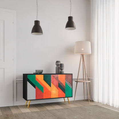 Credenza MAKESHIFT ARTISTRY a 2 ante con finitura nera