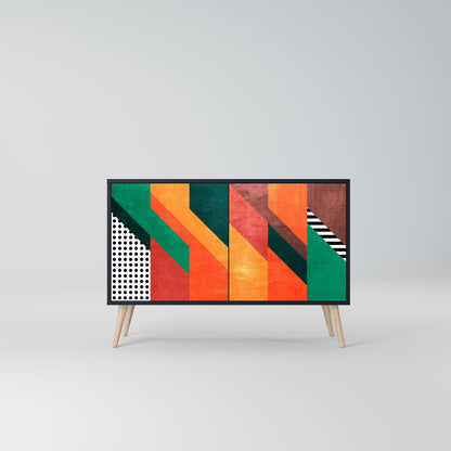 Credenza MAKESHIFT ARTISTRY a 2 ante con finitura nera