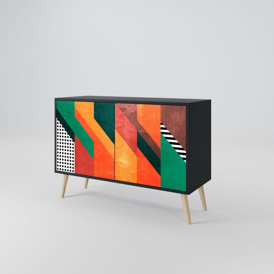 Credenza MAKESHIFT ARTISTRY a 2 ante con finitura nera
