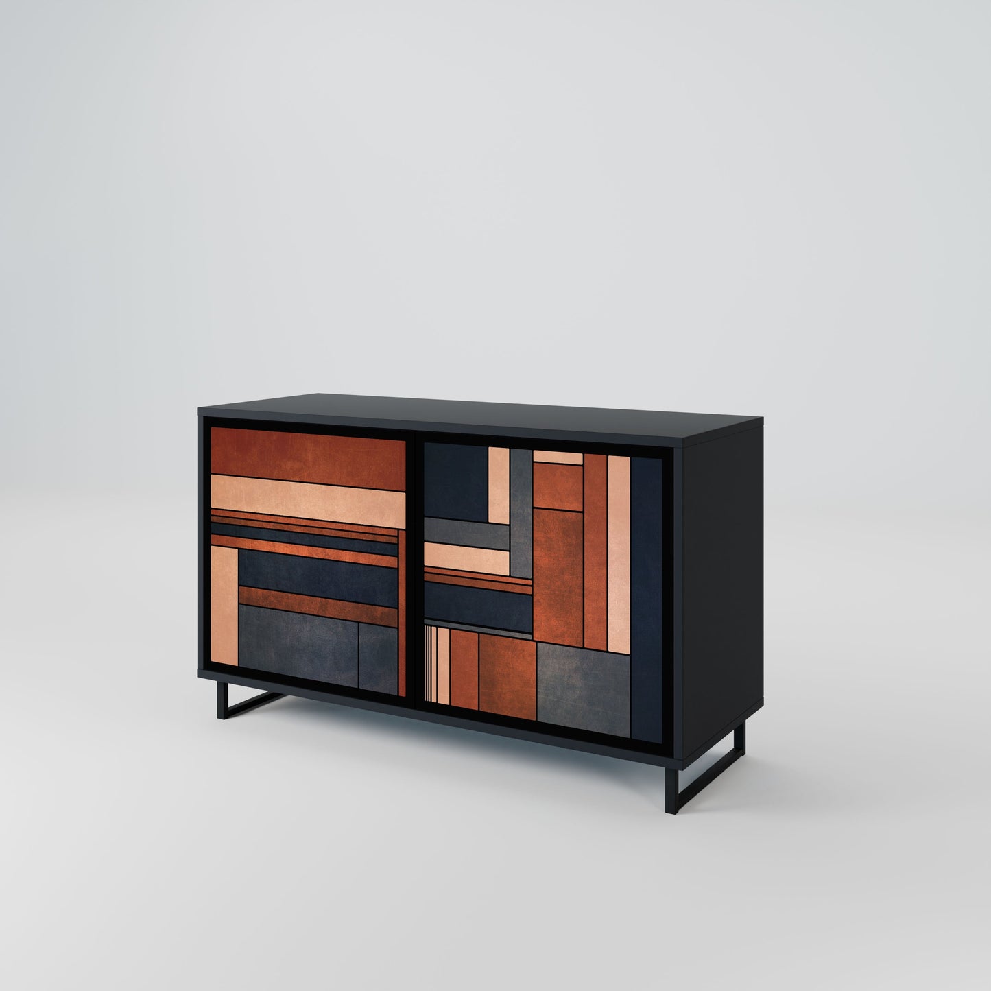 Credenza INTREPID FORMATION a 2 ante in finitura nera