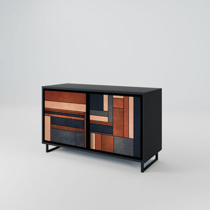Credenza INTREPID FORMATION a 2 ante in finitura nera
