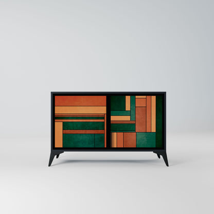Credenza EARTHY FIGURES a 2 ante con finitura nera