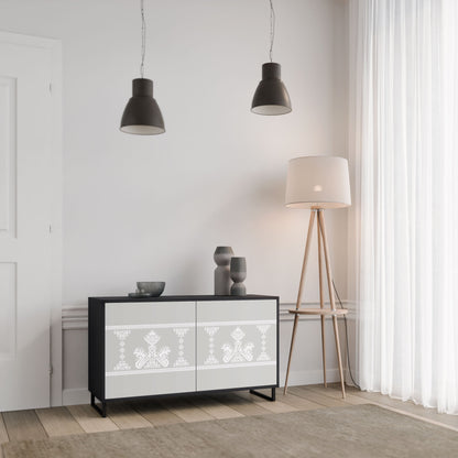 Credenza THAI GRAY a 2 ante in finitura nera