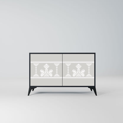 Credenza THAI GRAY a 2 ante in finitura nera