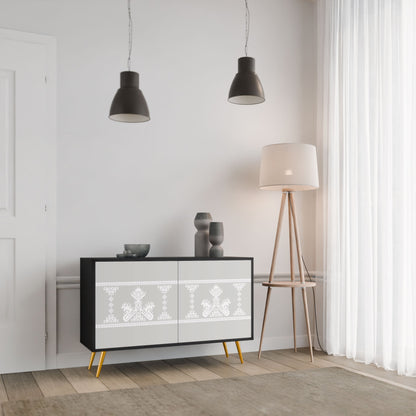 Credenza THAI GRAY a 2 ante in finitura nera