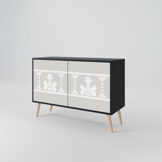 Credenza THAI GRAY a 2 ante in finitura nera