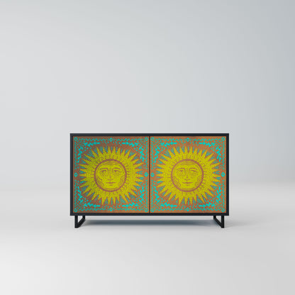 Credenza a 2 ante SUNSHINE EULOGY in finitura nera