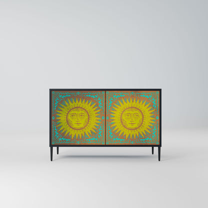 Credenza a 2 ante SUNSHINE EULOGY in finitura nera