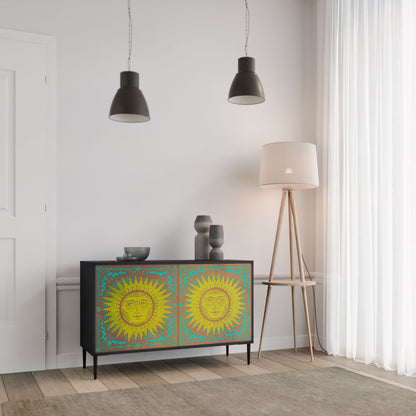 Credenza a 2 ante SUNSHINE EULOGY in finitura nera