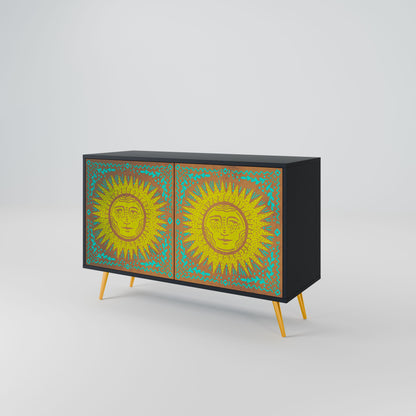 Credenza a 2 ante SUNSHINE EULOGY in finitura nera