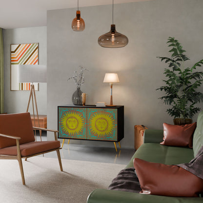 Credenza a 2 ante SUNSHINE EULOGY in finitura nera