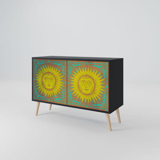 Credenza a 2 ante SUNSHINE EULOGY in finitura nera