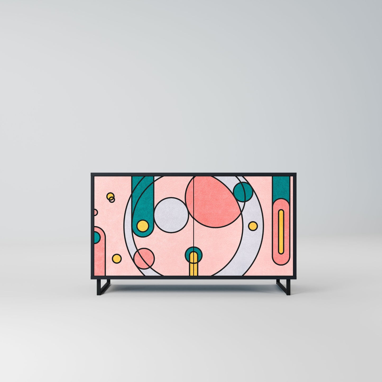 Credenza a 2 ante GOSSAMER ECHOES in finitura nera