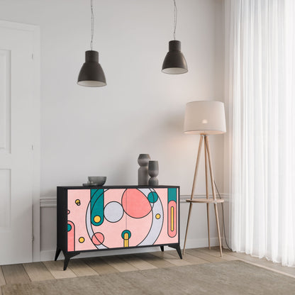 Credenza a 2 ante GOSSAMER ECHOES in finitura nera