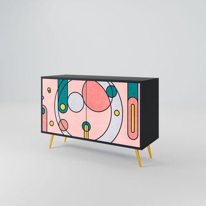Credenza a 2 ante GOSSAMER ECHOES in finitura nera